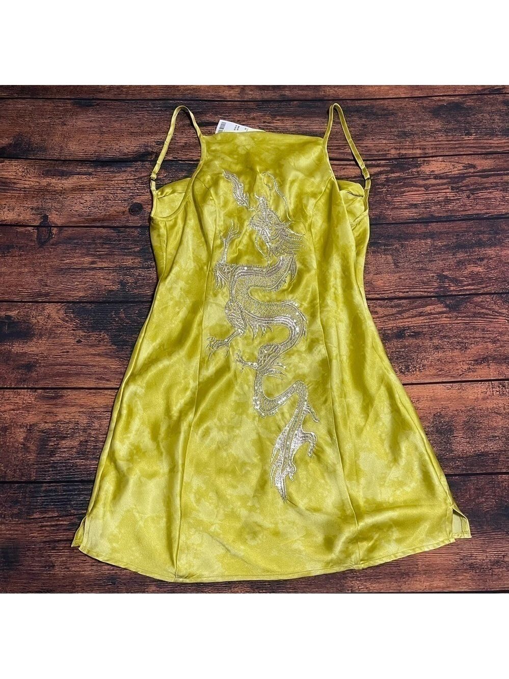 NWT Urban Outfitters Dragon Satin Dress XS - Picture 4 of 10
